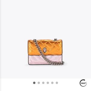 Kurt Geiger Orange and Pink Quilted Chain Bag EXCELLENT CONDITION